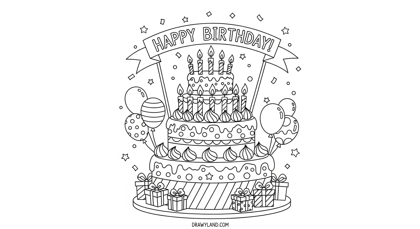 Free Happy Birthday Coloring Pages Printable for Kids happy birthday coloring pages printable