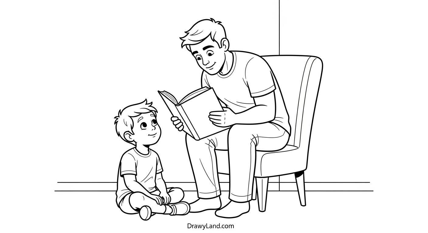 Free Printable Happy Father's Day Coloring Pages printable dad coloring pages for preschool