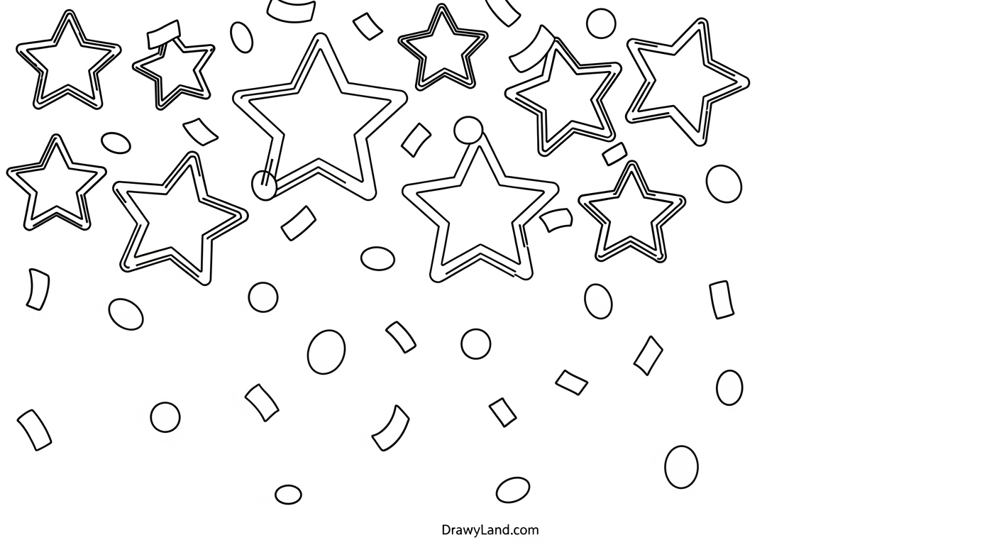 Free Printable Happy New Year 2025 Coloring Pages for Kids new year's eve party hat coloring page for toddlers