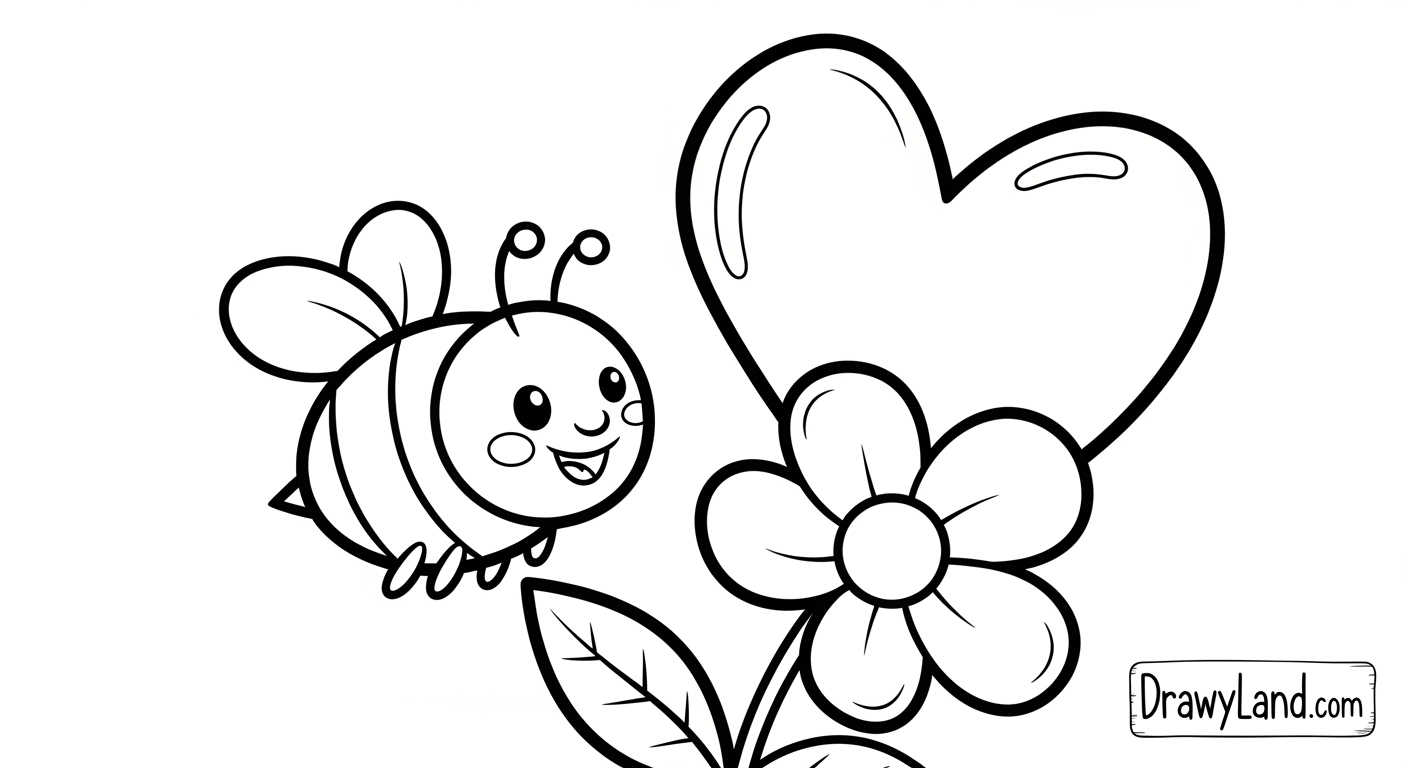 Free Printable Happy Valentine's Day Coloring Pages printable happy valentines day coloring page with hearts and cupid