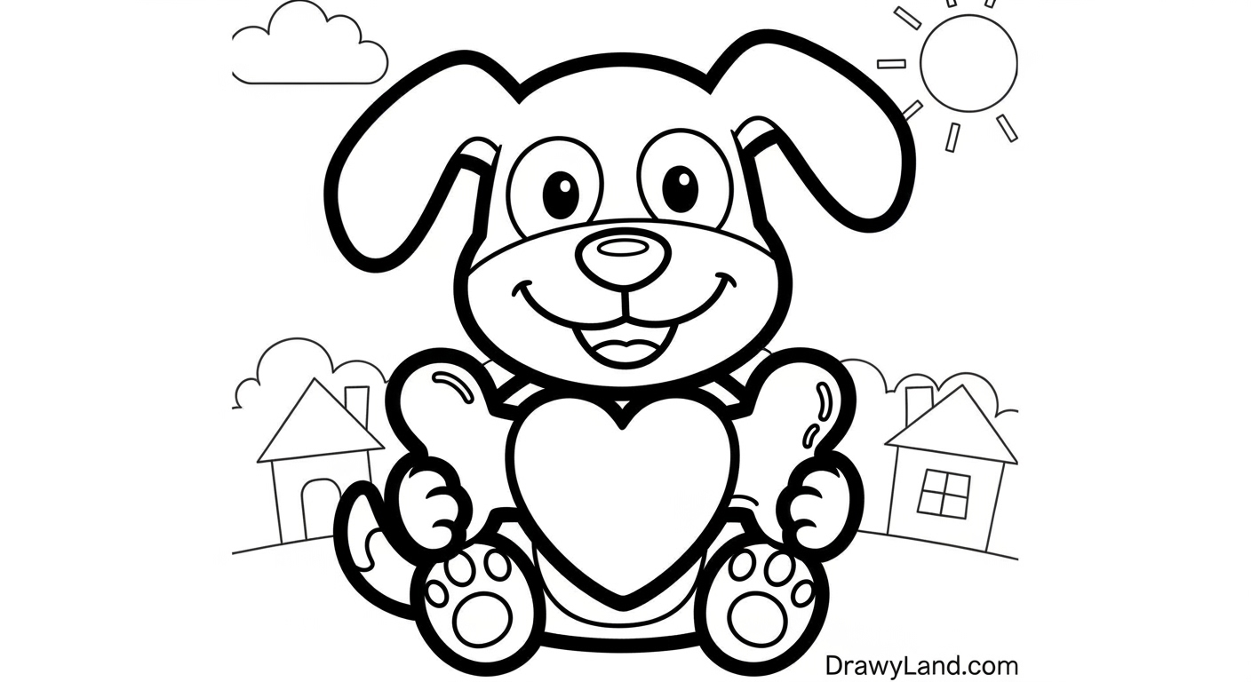 Free Printable Happy Valentine's Day Coloring Pages happy valentines day coloring page for toddlers with crayons