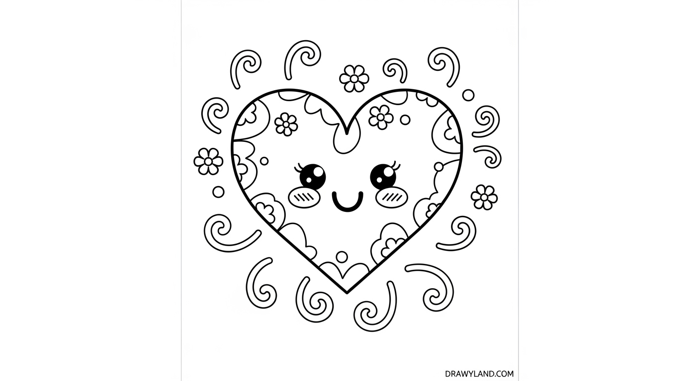 Free Printable Heart Coloring Pages heart coloring pages