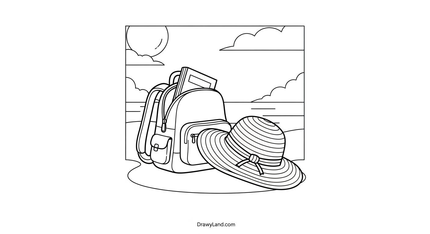 Free Printable Hello Summer Coloring Pages for Kids printable summer vacation coloring pictures of a sandcastle