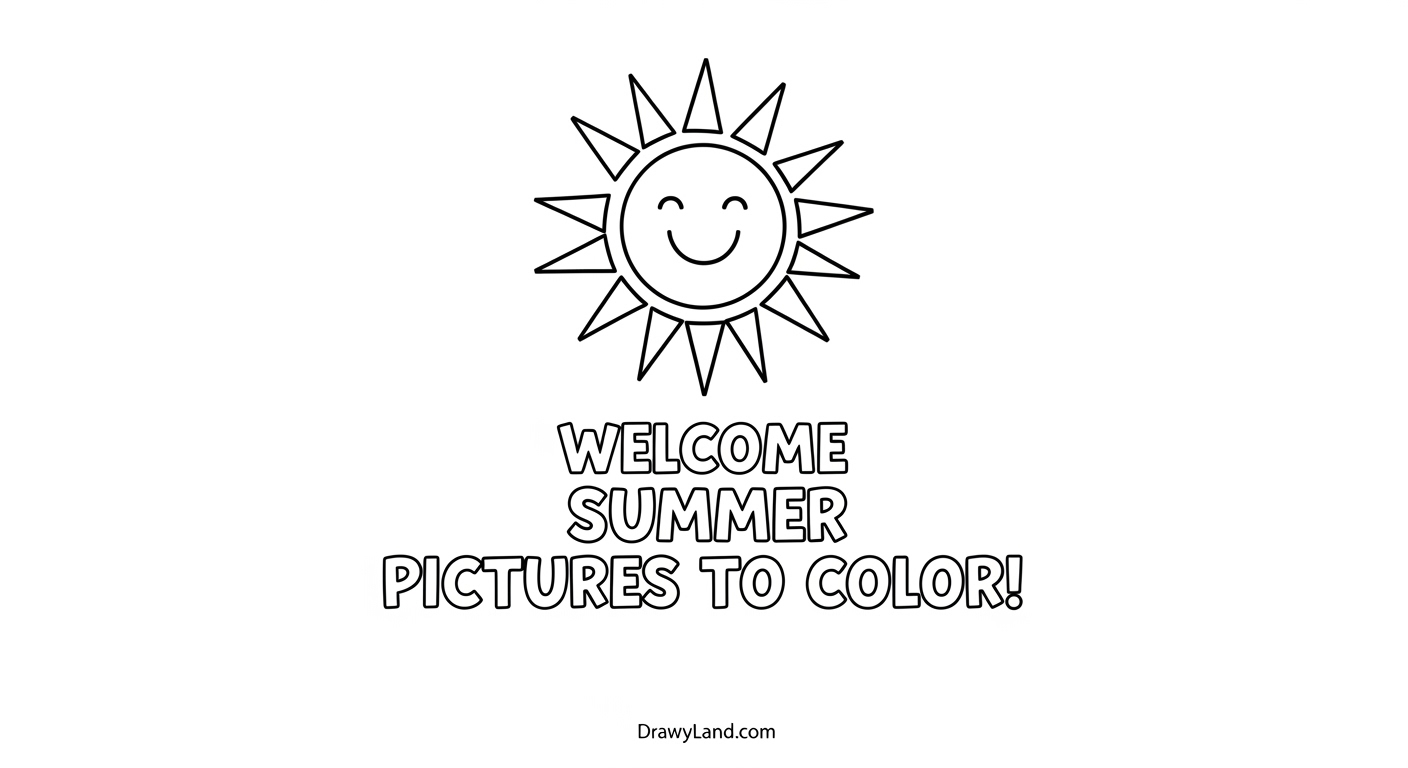 Free Printable Hello Summer Coloring Pages for Kids hello summer coloring pages with sun and sunglasses