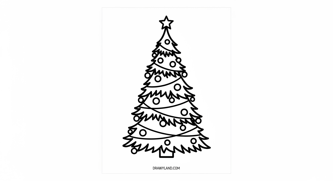 Free Printable Christmas & Holiday Coloring Book Pages easy christmas tree holiday coloring sheet for preschoolers