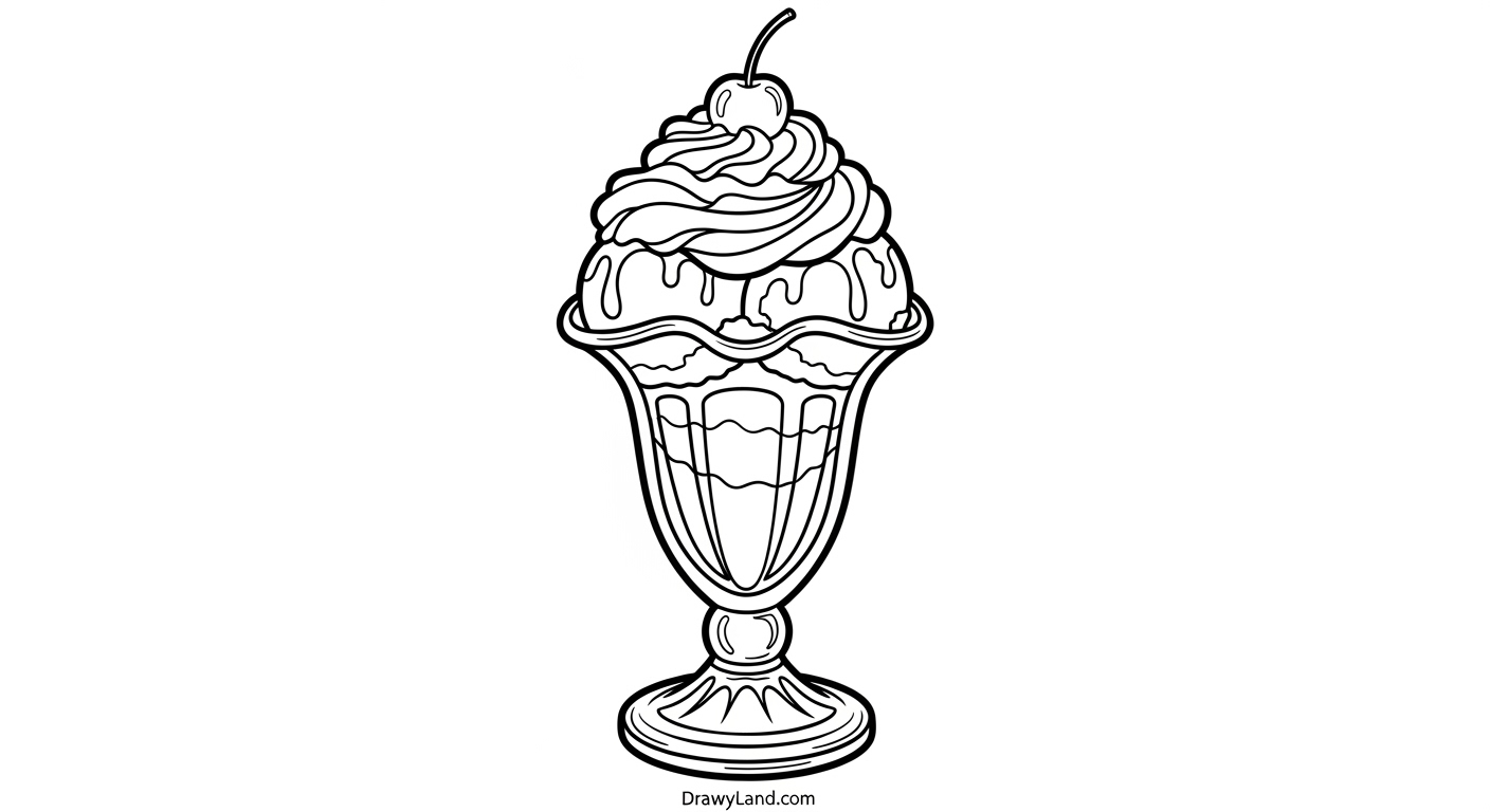 Sweet Fun: Free Printable Ice Cream Coloring Pages A collection of ice cream treats coloring page printable