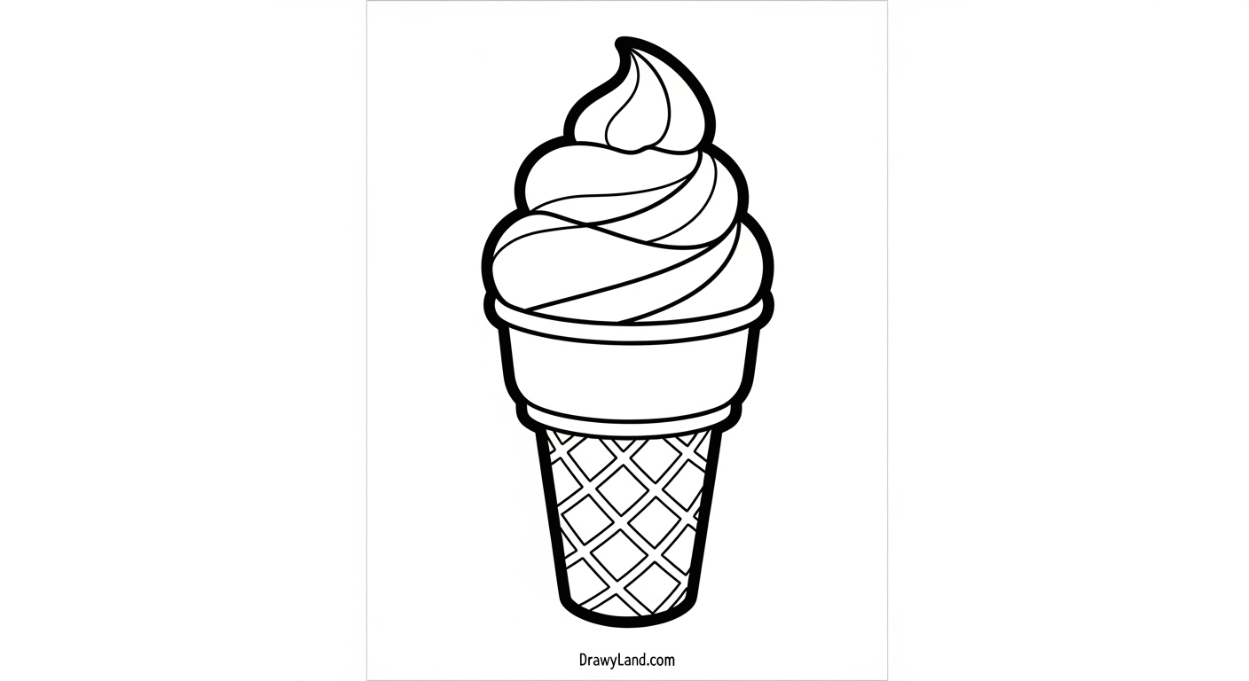 Sweet Fun: Free Printable Ice Cream Coloring Pages A build your own ice cream cone printable page