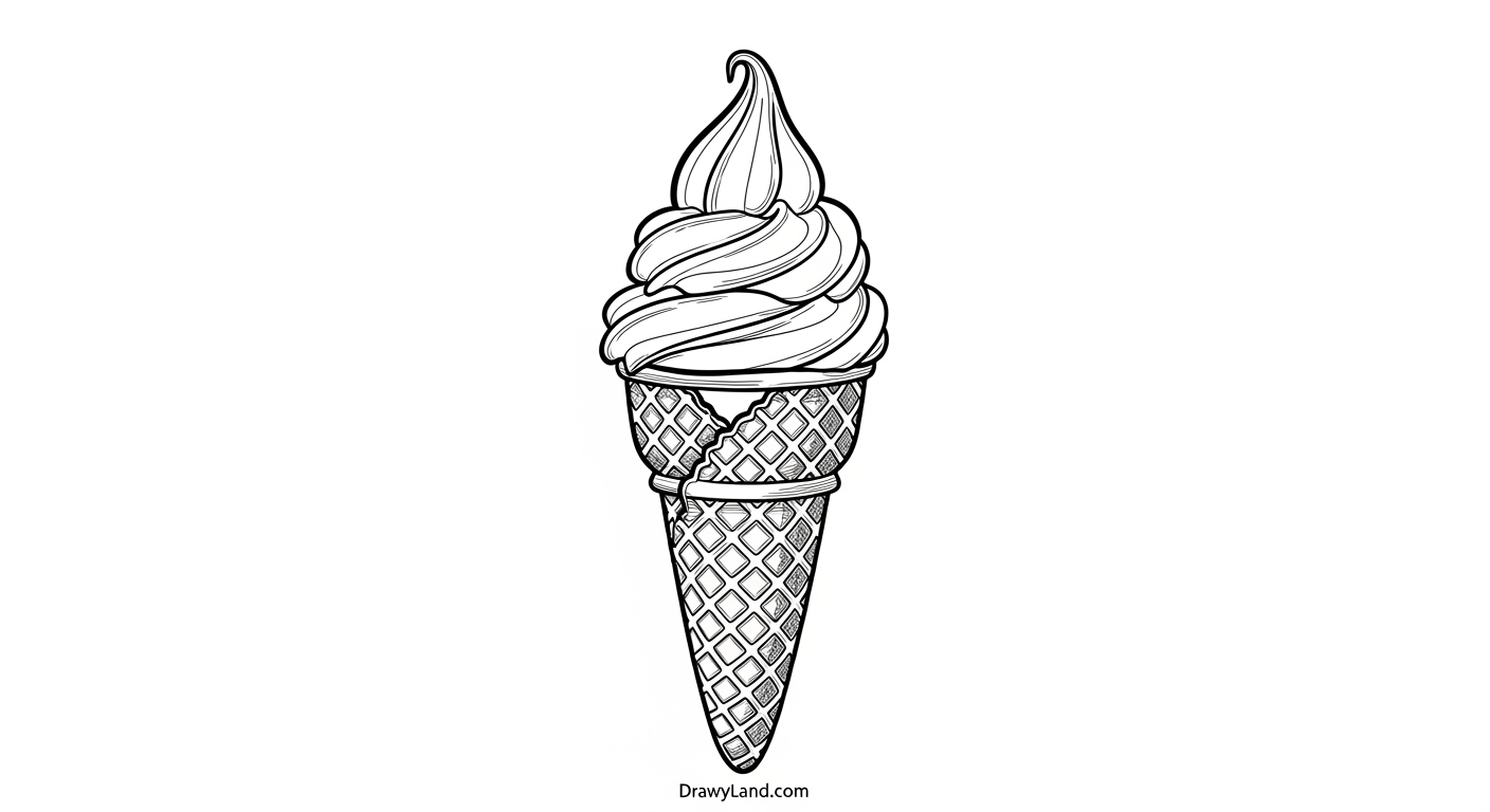Free Printable Ice Cream Cone Coloring Sheet for Kids triple scoop ice cream cone coloring printable pdf
