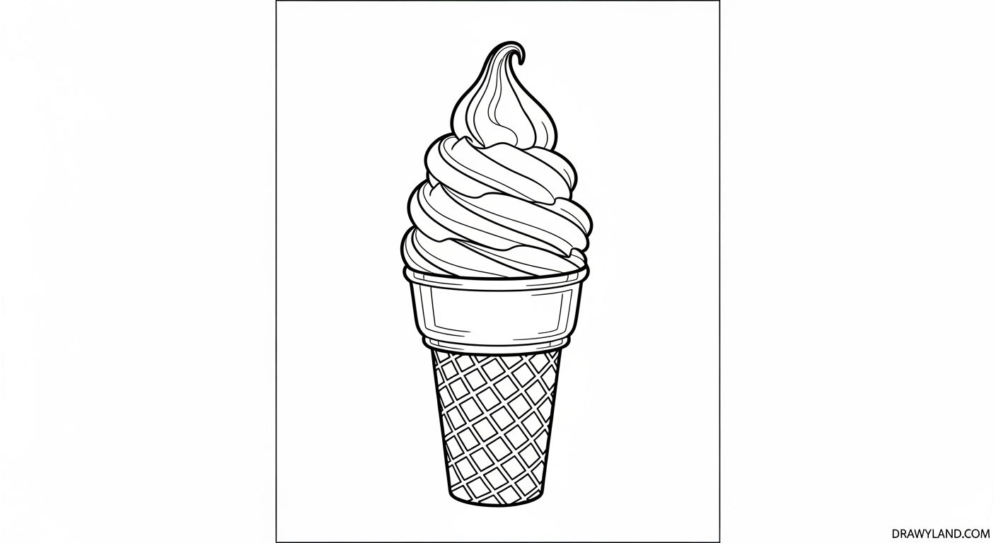 Free Printable Ice Cream Cone Coloring Sheet for Kids ice cream cone coloring sheet 7