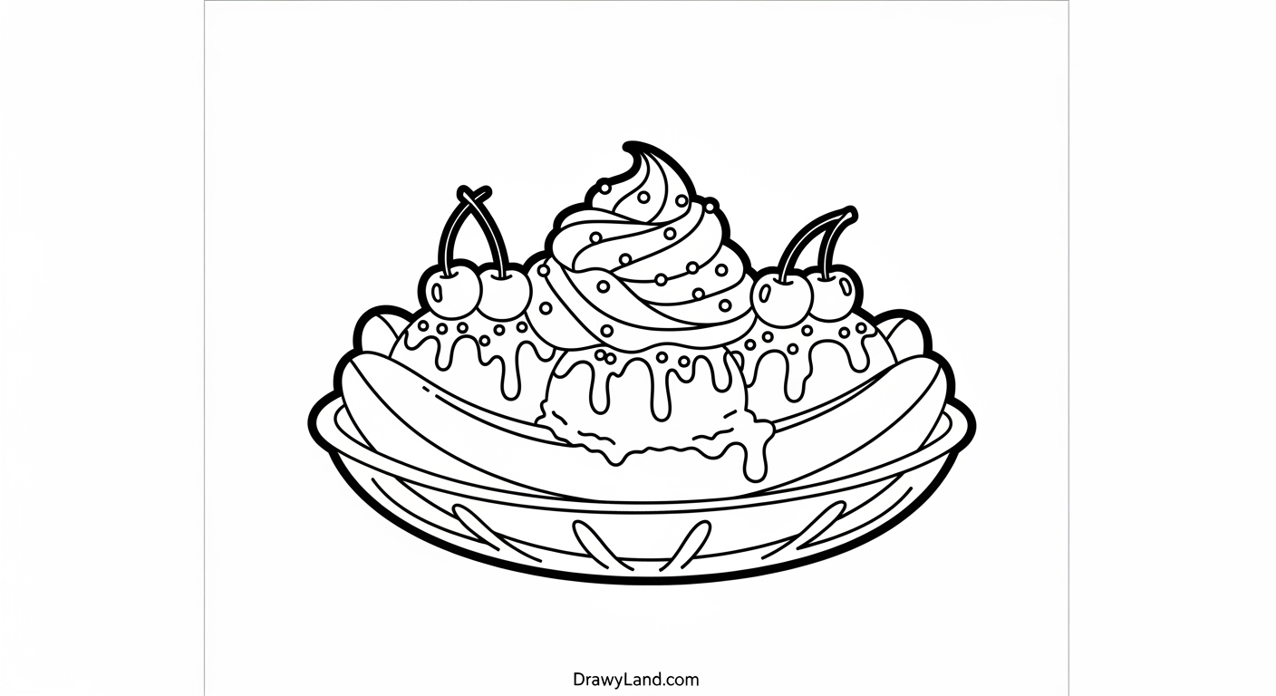Free Printable Ice Cream Sundae Coloring Sheet kawaii ice cream sundae printable for kids to color