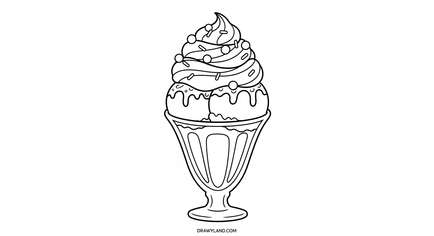 Free Printable Ice Cream Sundae Coloring Sheet ice cream sundae coloring sheet 7