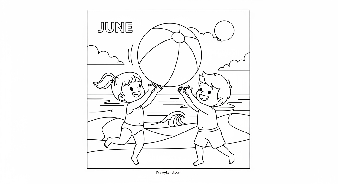 Free Printable June Coloring Pictures School's out for summer june coloring activities printable