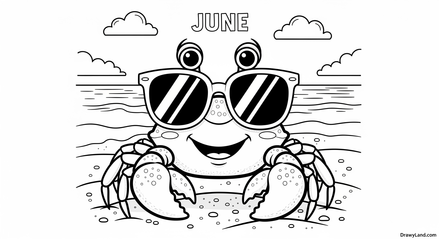 Free Printable June Coloring Pictures A collection of free june coloring sheets for kids
