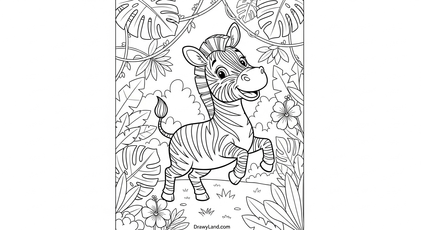 Free Printable Jungle Coloring Pages for Kids preschool jungle coloring pages with various animals