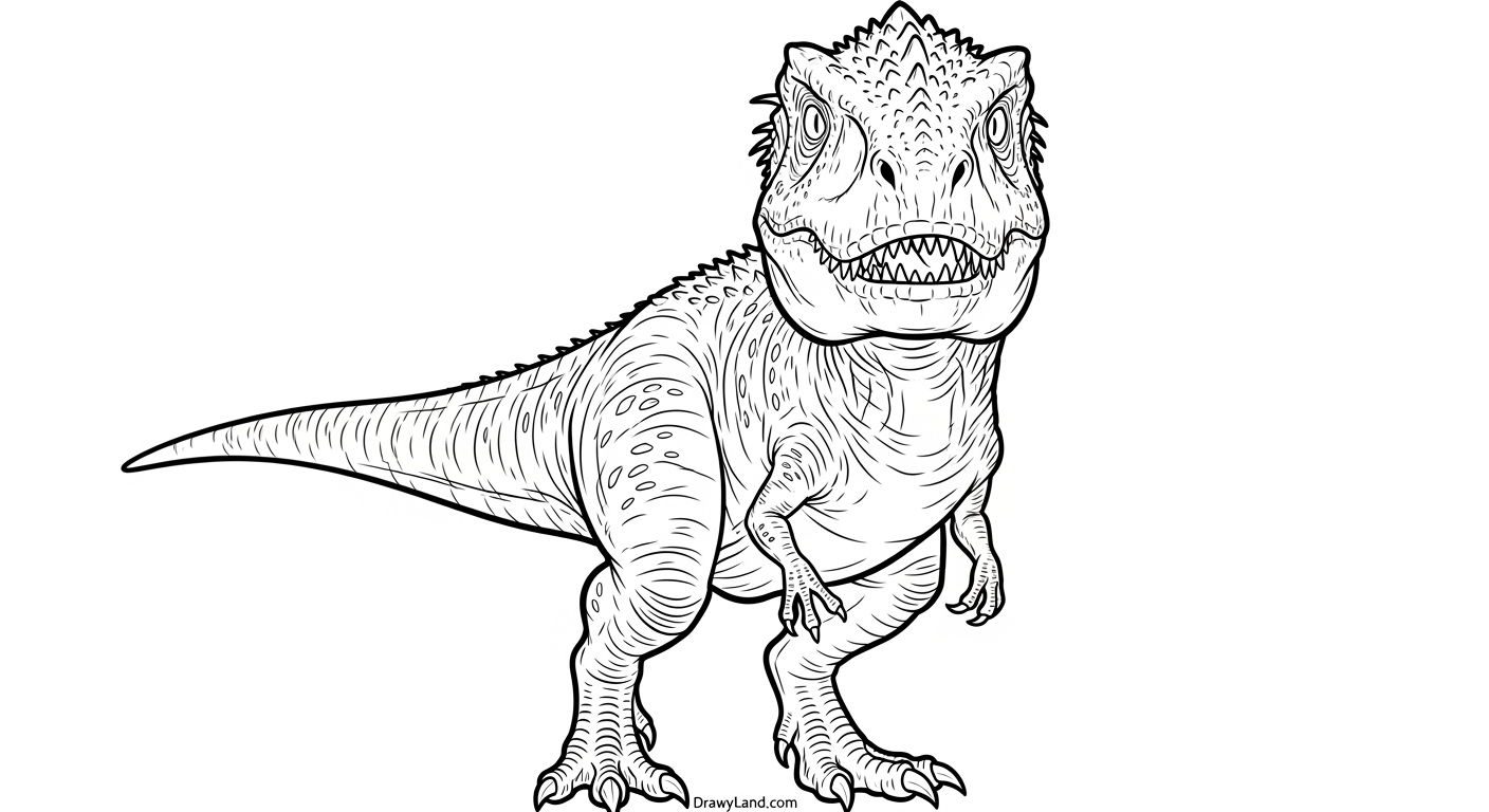Free Printable Jurassic World Dinosaur Coloring Pages scary indominus rex jurassic world coloring page