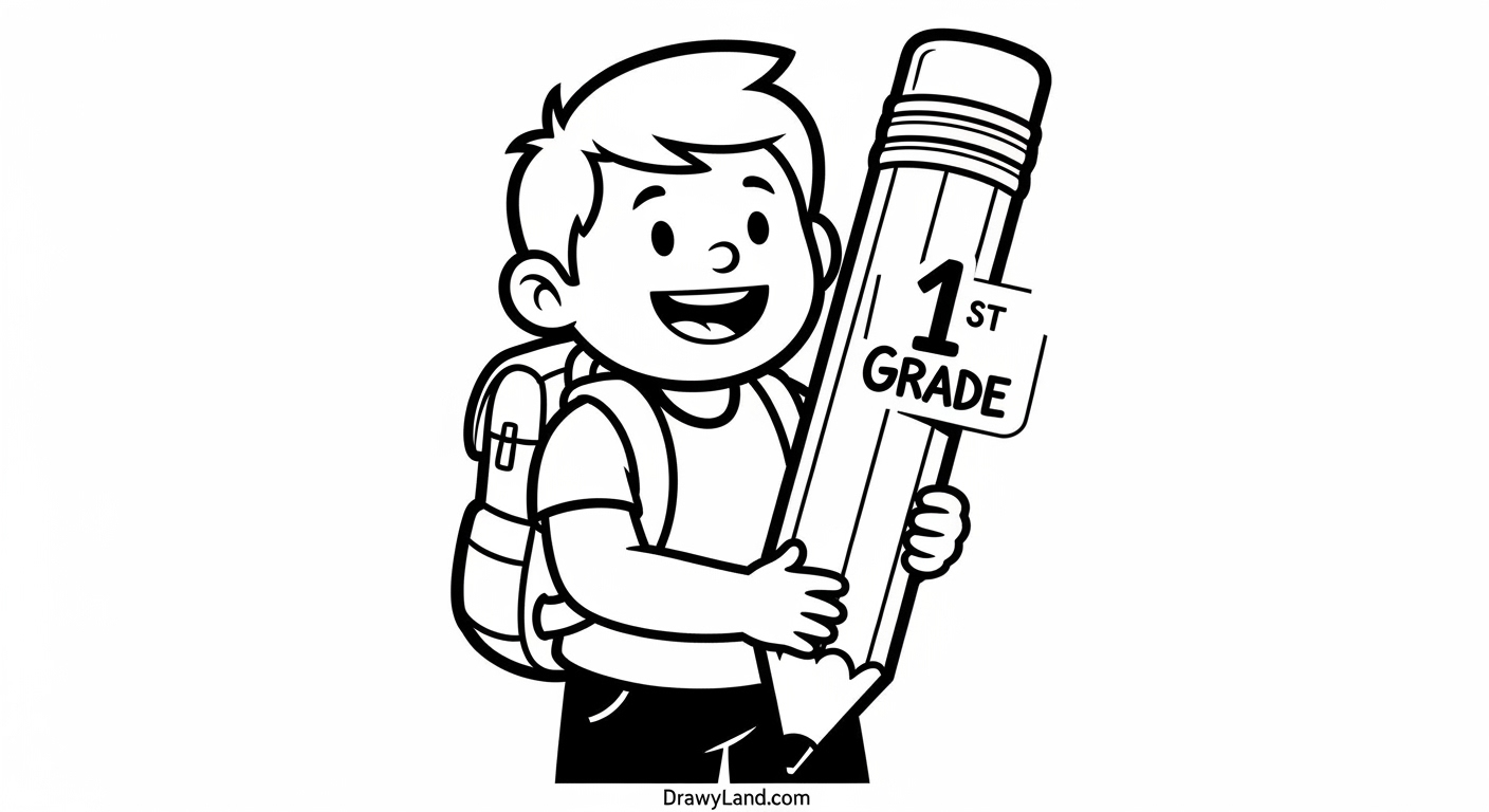 Free Printable: Kindergarten Beginning of School Year Color Sheets cute backpack and school supplies beginning of school year coloring page