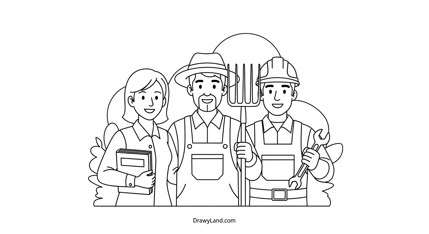 Free Printable Labor Day Color Pages what is labor day coloring page for kindergarten