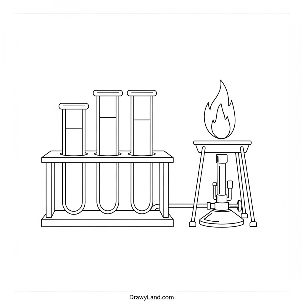 mad scientist laboratory drawing for kids to color