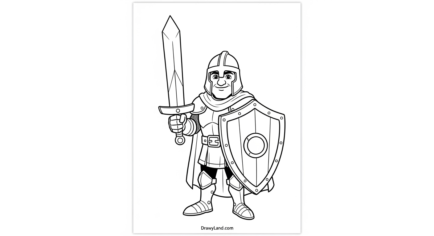 Free Printable Link Coloring Pages Link's Master Sword and Hylian Shield coloring outline