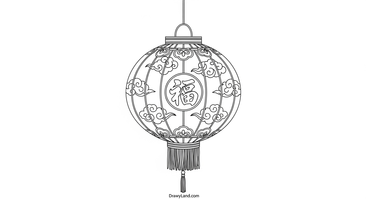 Free Printable Lunar New Year 2025 Coloring Pages An easy Year of the Snake coloring page perfect for toddlers and preschoolers