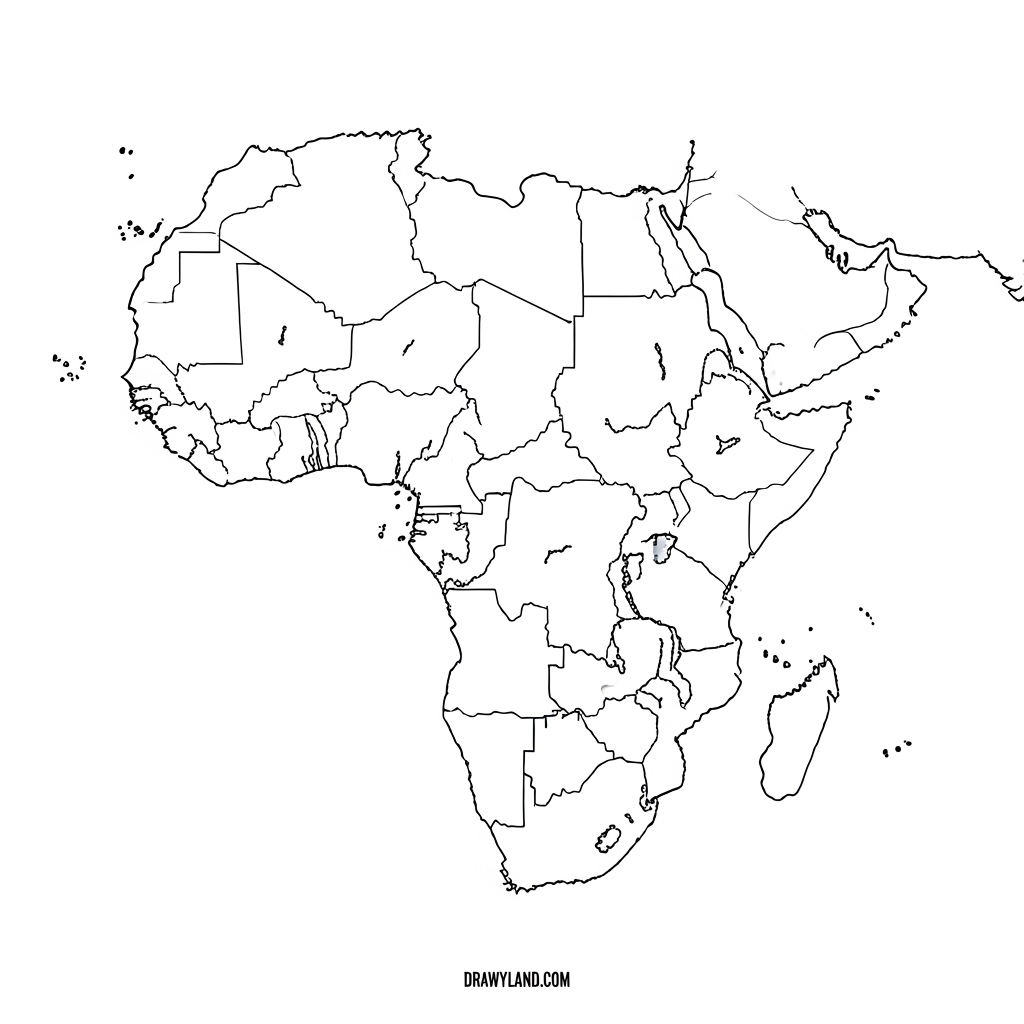 seven continents map coloring sheet for geography lessons