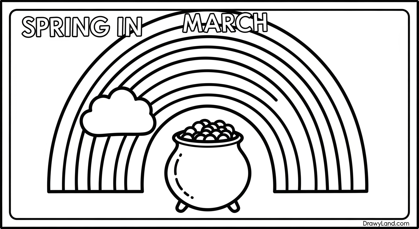 Free Printable March Coloring Pages for Kids March coloring pages for kids featuring a leprechaun
