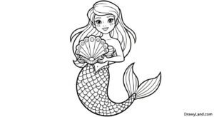 Free Printable Mermaid Color Pages mermaid color pages 1
