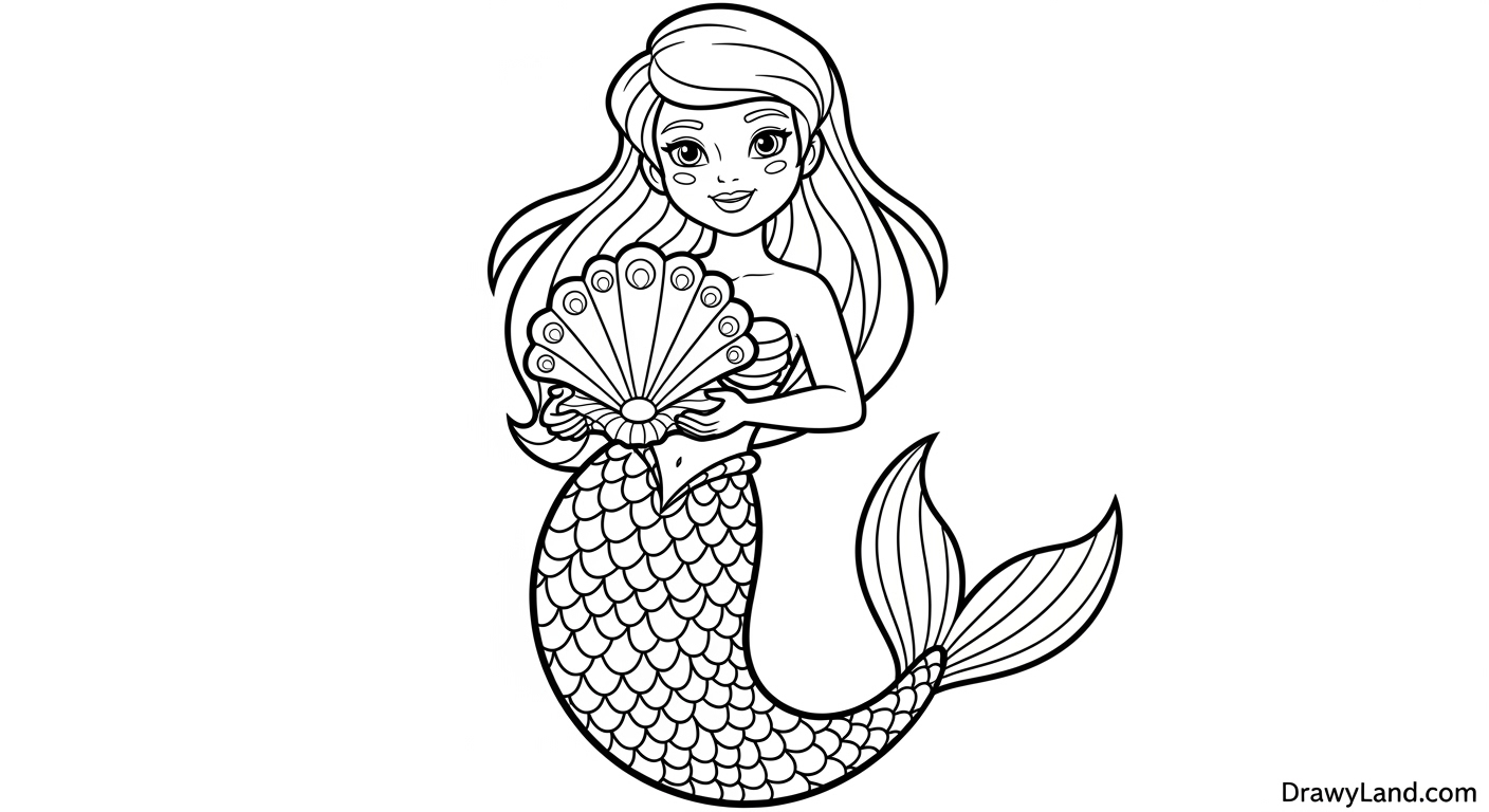 Free Printable Mermaid Color Pages mermaid color pages 1