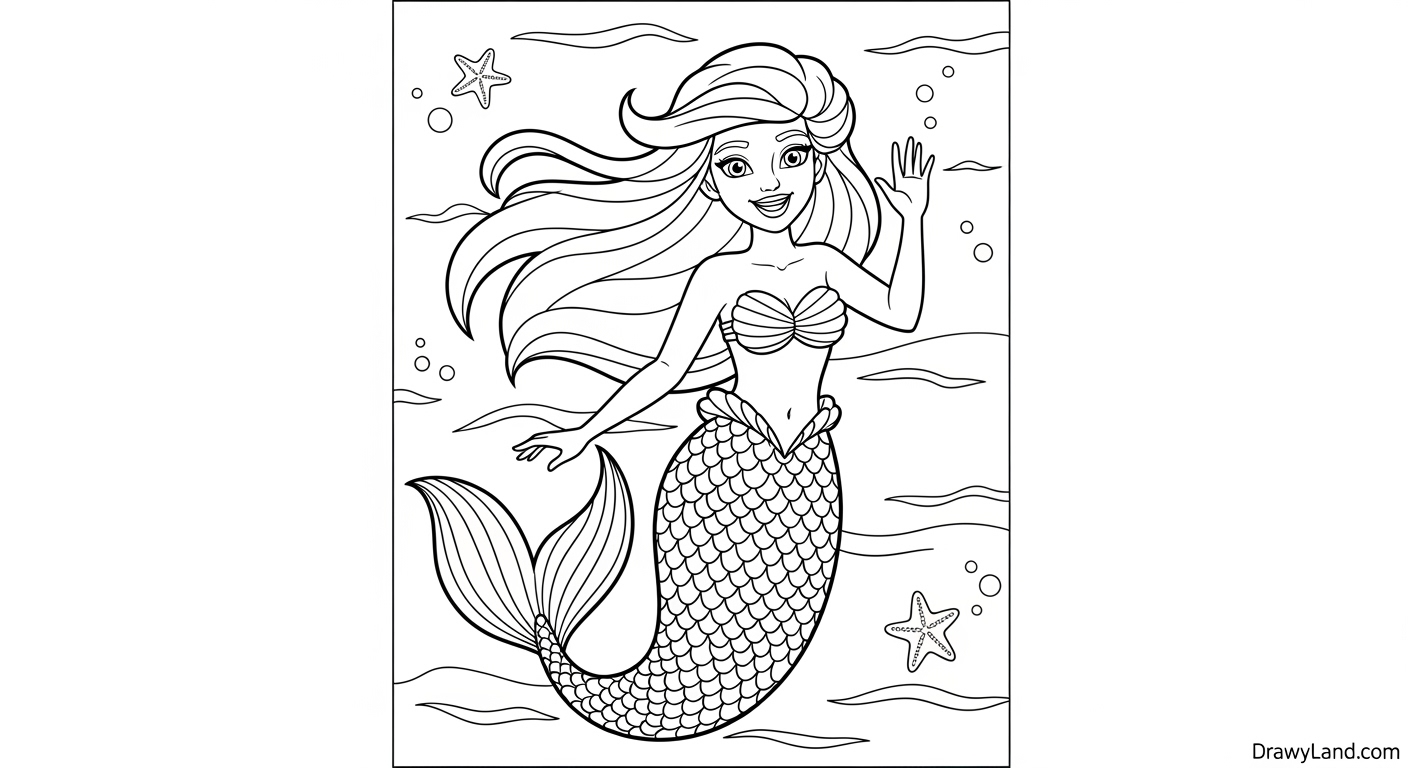 Free Printable Mermaid Images for Coloring downloadable mermaid tail images for coloring
