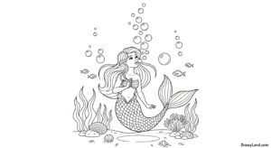 Free Printable Mermaid Images for Coloring mermaid images for coloring 7