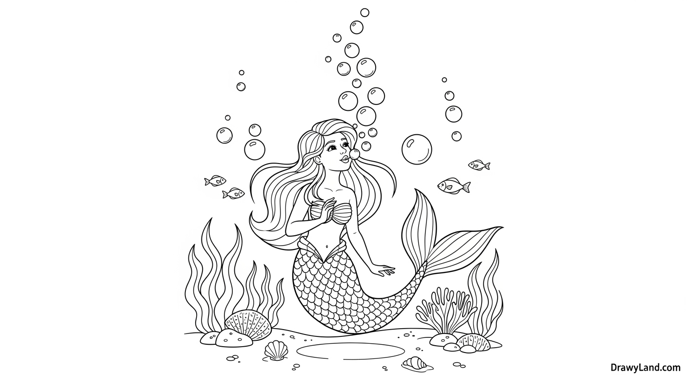 Free Printable Mermaid Images for Coloring mermaid images for coloring 7