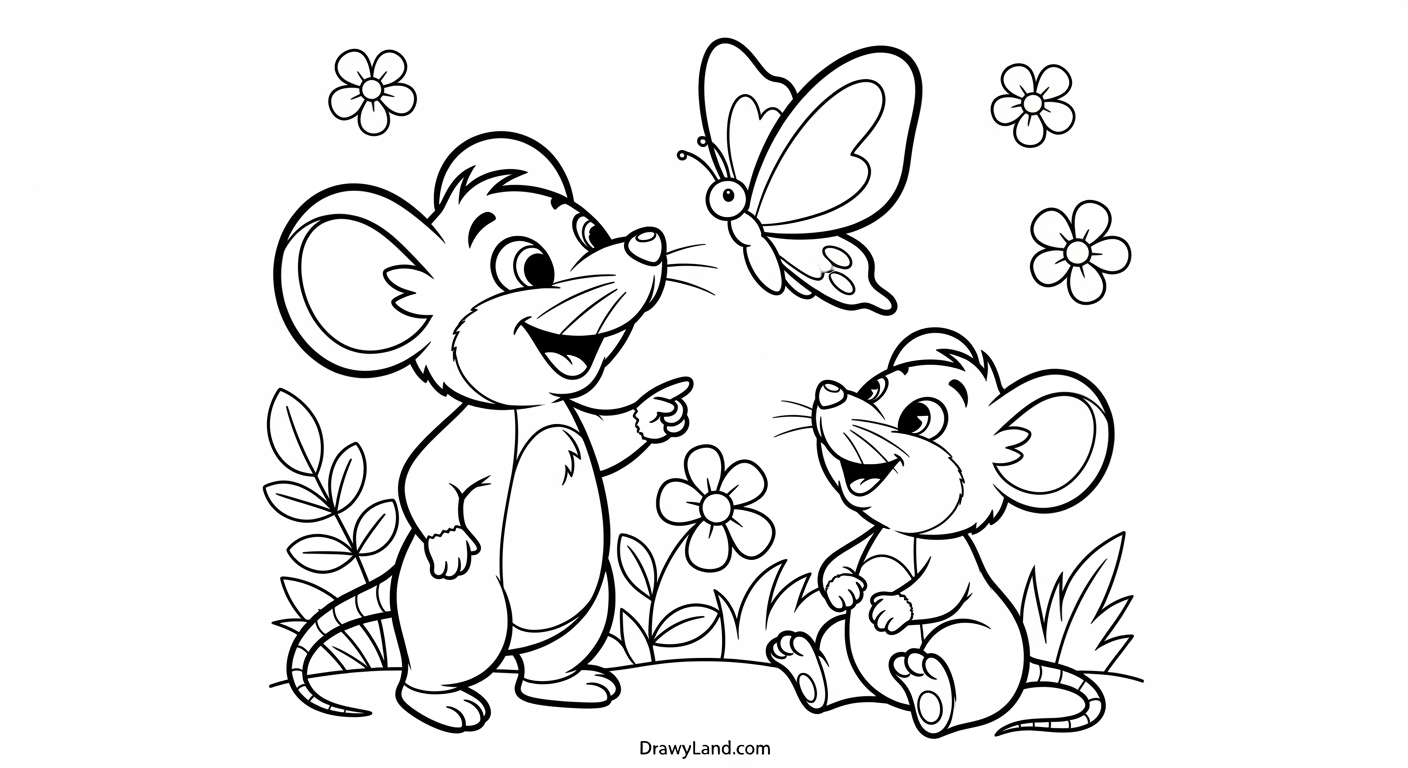 Free Printable Mickey and Minnie Pictures to Color Simple Mickey and Minnie line art templates for crafting