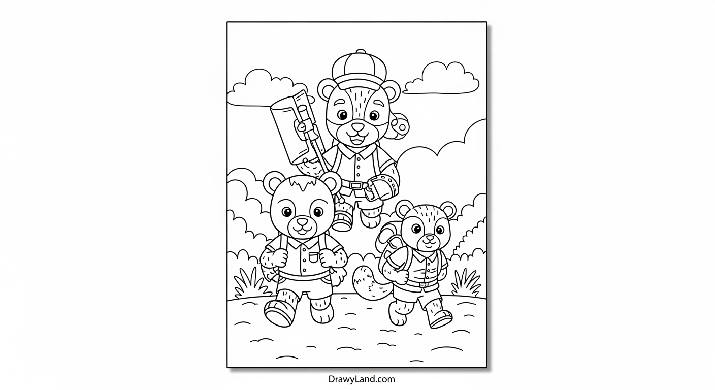 Free Printable Mickey Mouse and Friends Coloring Pages Easy Mickey Mouse and friends outline drawing for toddlers
