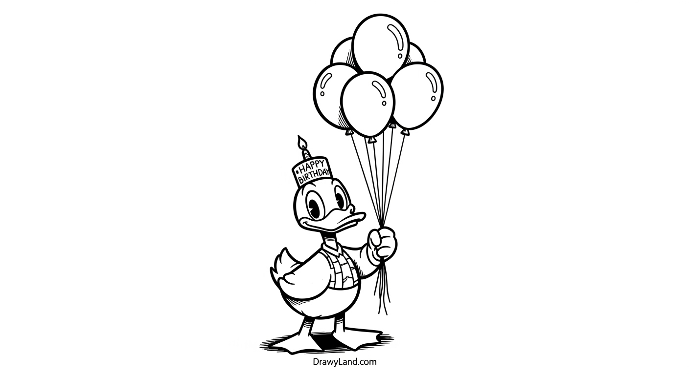 Free Printable Mickey Mouse Birthday Coloring Pages Mickey Mouse and friends birthday celebration coloring page