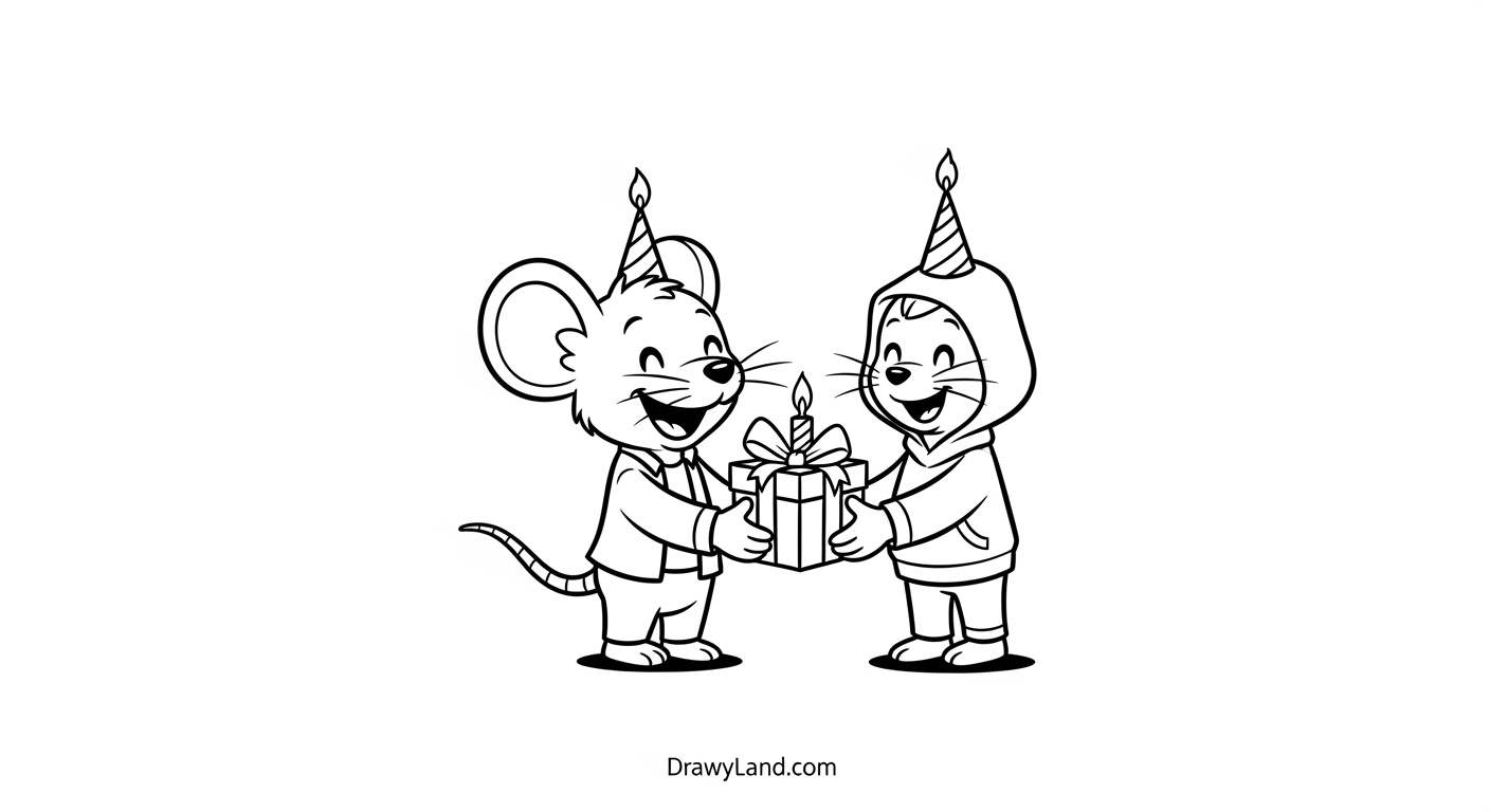 Free Printable Mickey Mouse Birthday Coloring Pages DIY Mickey Mouse birthday card to color idea