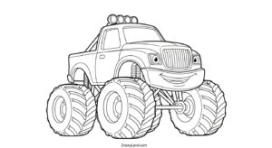 monster truck coloring sheet