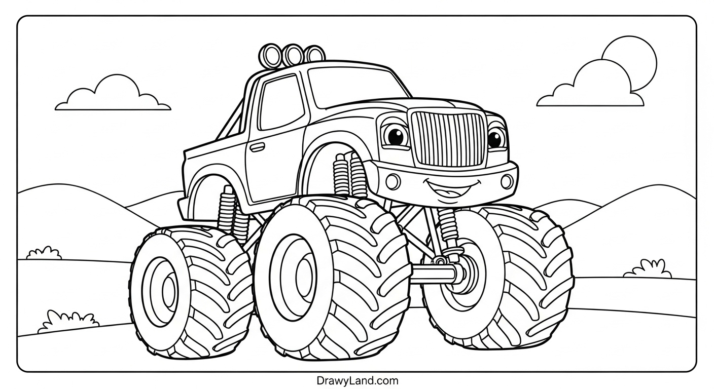 Free Printable Monster Truck Coloring Sheets for Kids free printable monster truck coloring pages pdf