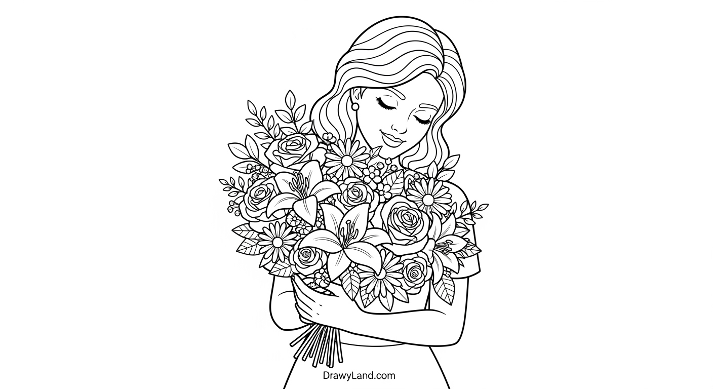 Free Printable Mother's Day Coloring Images I Love You Mom coloring page for kids to print
