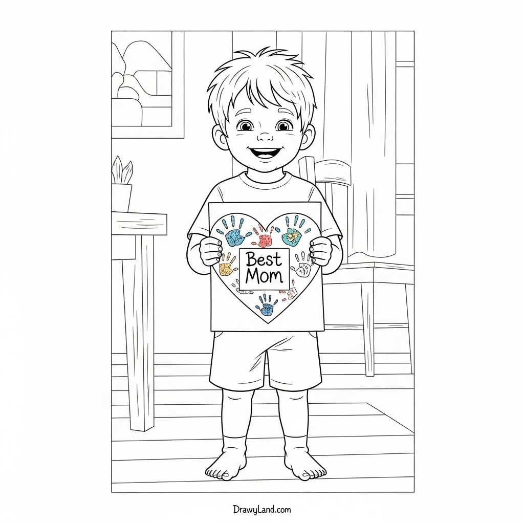 printable Happy Mother's Day Grandma coloring page pdf
