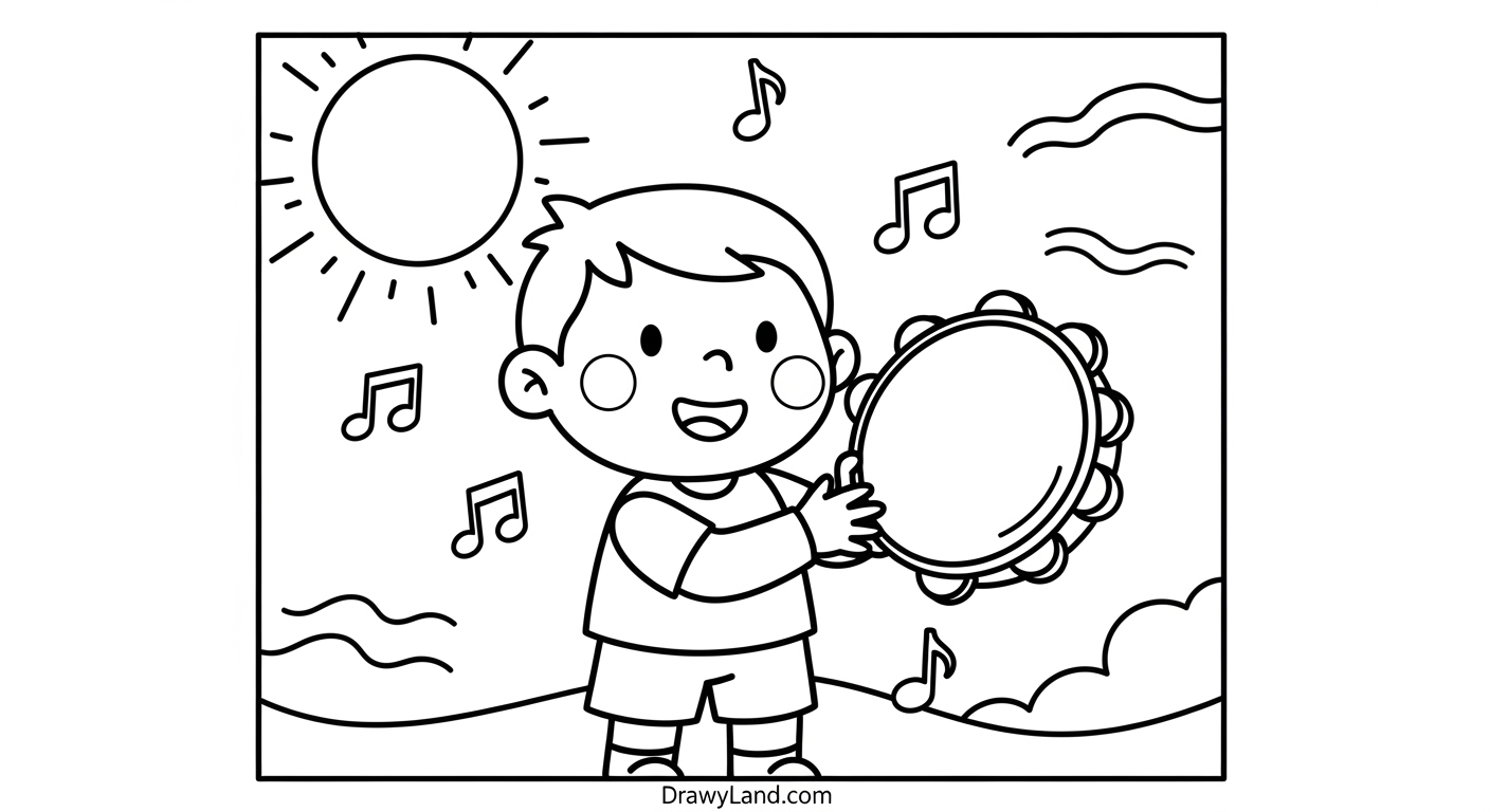 Free Printable Music Band Coloring Pages for Little Rockstars A printable coloring page of a kids' music band on stage