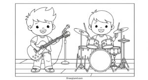 Free Printable Music Band Coloring Pages for Little Rockstars music band coloring pages 7