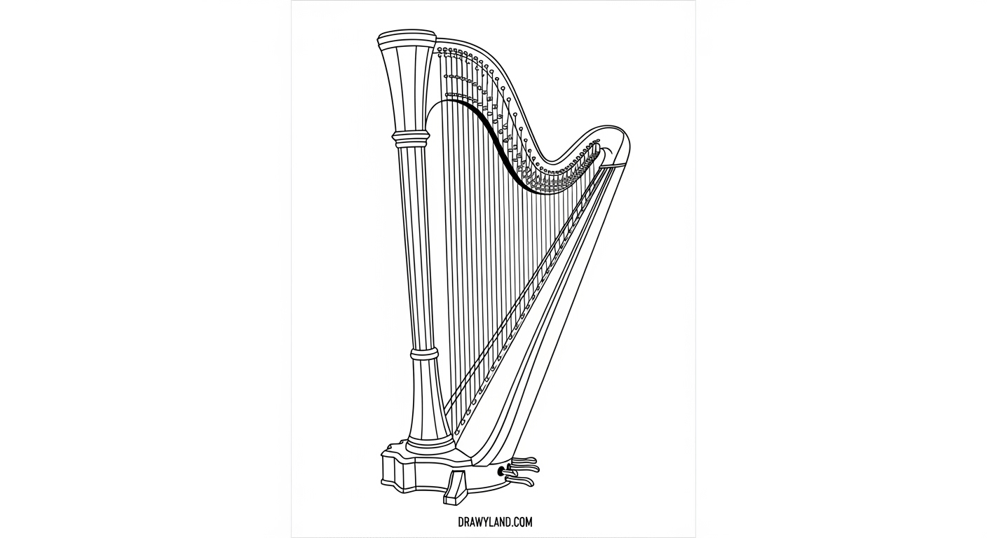Free Printable Musical Instruments Coloring Pages fun piano keyboard drawing pages for toddlers