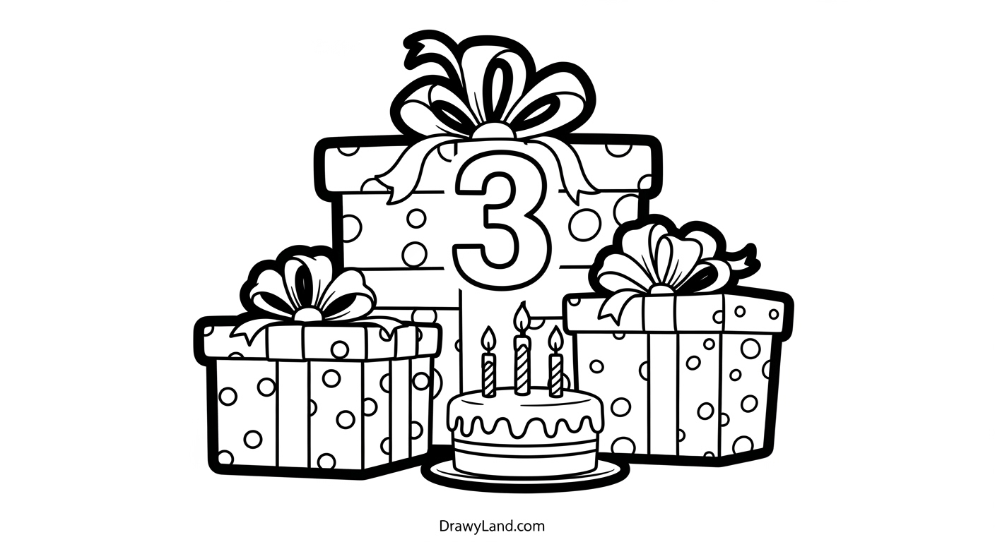 Free Printable Number 3 Coloring Pages for Preschoolers printable number 3 page with three objects