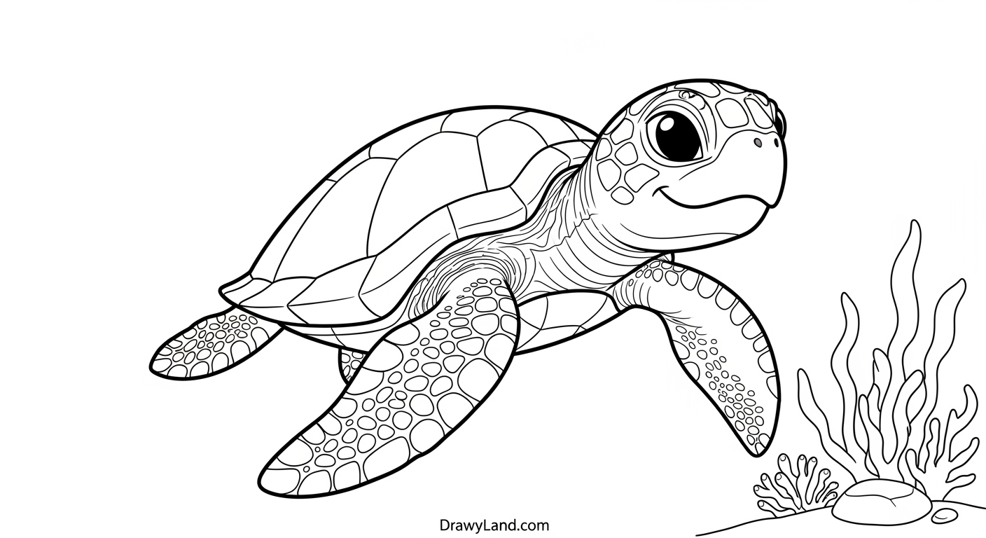 Dive Into the Ocean for Coloring: Free Printable Pages easy ocean animals coloring pages for toddlers featuring a friendly crab