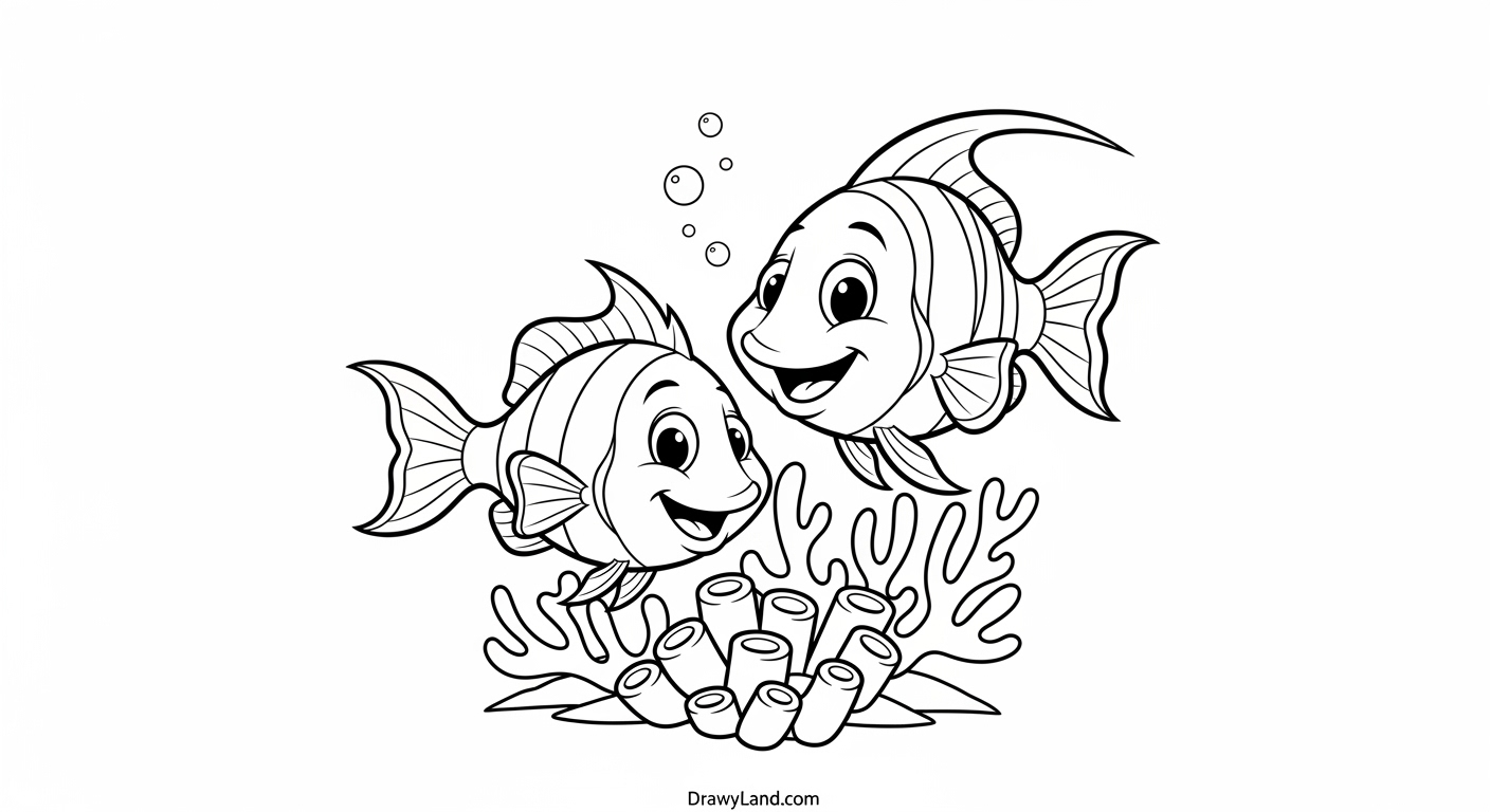Dive Into the Ocean for Coloring: Free Printable Pages cute baby sea turtle coloring page for kids