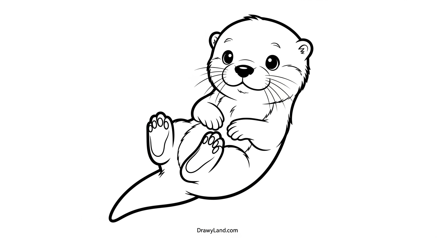 Delightful Otter Coloring Page: Free & Printable for Kids free printable otter coloring page for kids