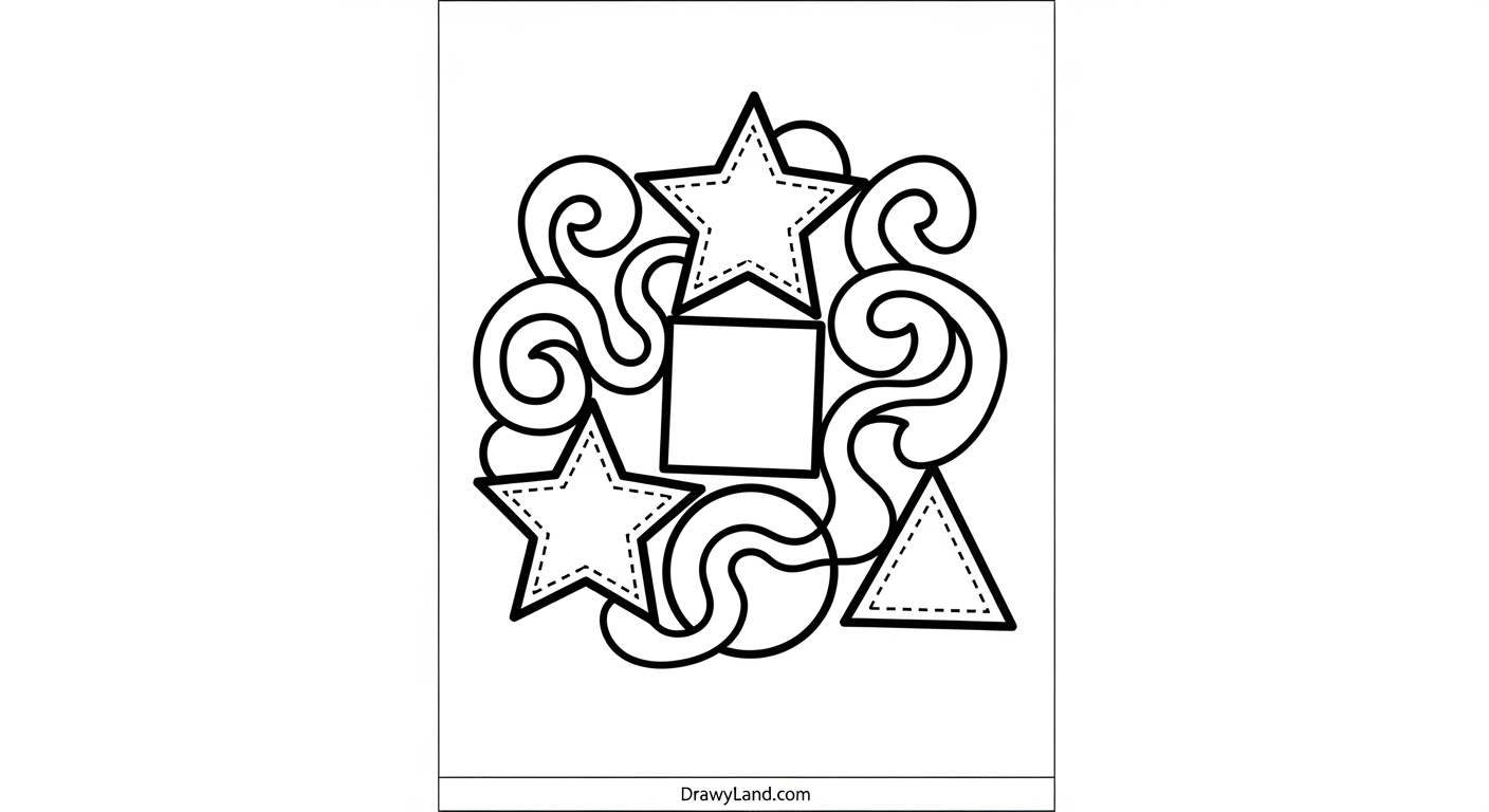Free Printable Patterned Coloring Pages for Kids simple abstract art coloring sheets for kids