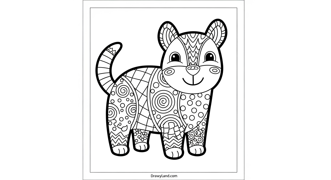 Free Printable Patterned Coloring Pages for Kids traceable shape outlines in a pattern coloring page