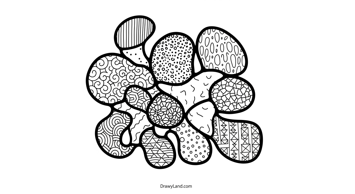 Free Printable Patterned Coloring Pages for Kids mindfulness zentangle patterned coloring page