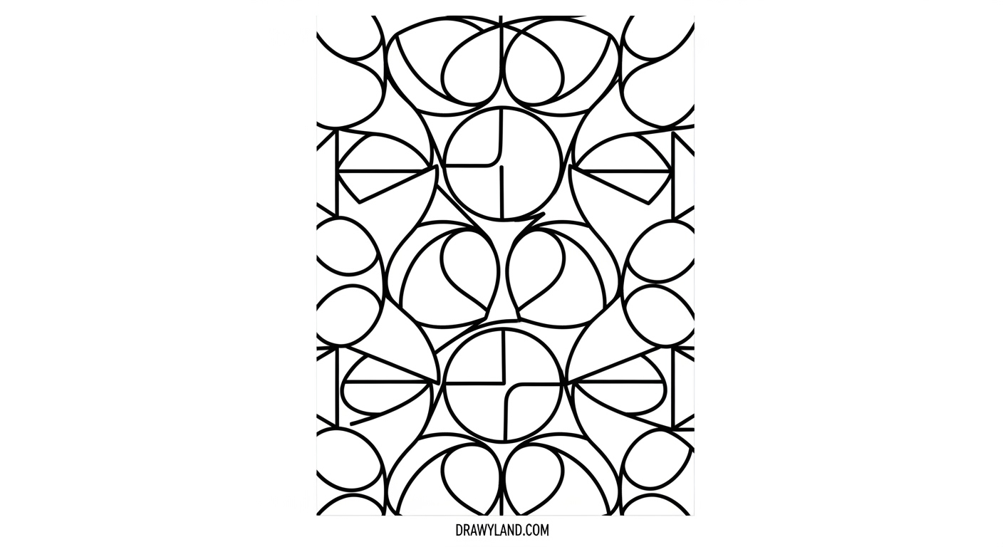 Free Printable Patterned Coloring Pages for Kids finished patterned coloring pages used as a craft